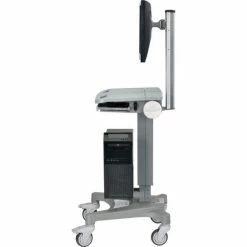 Global Industrial Mobile Sit-Stand Computer Workstation, Gray 35 Global Industrial Mobile Sit-Stand Computer Workstation, Gray -Outlet Desks & Workstations Store 695436 02