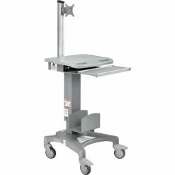 Global Industrial Mobile Sit-Stand Computer Workstation, Gray 37 Global Industrial Mobile Sit-Stand Computer Workstation, Gray -Outlet Desks & Workstations Store 695436 04
