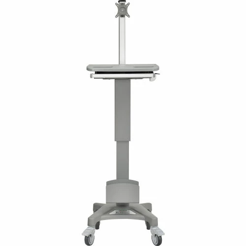 Global Industrial Mobile Sit-Stand Computer Workstation, Gray 6 Global Industrial Mobile Sit-Stand Computer Workstation, Gray - Image 6