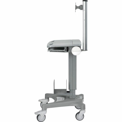 Global Industrial Mobile Sit-Stand Computer Workstation, Gray 9 Global Industrial Mobile Sit-Stand Computer Workstation, Gray - Image 9