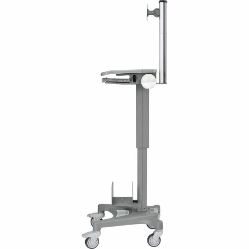 Global Industrial Mobile Sit-Stand Computer Workstation, Gray 10 Global Industrial Mobile Sit-Stand Computer Workstation, Gray - Image 10