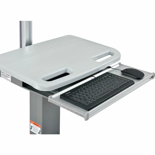 Global Industrial Mobile Sit-Stand Computer Workstation, Gray 14 Global Industrial Mobile Sit-Stand Computer Workstation, Gray - Image 14
