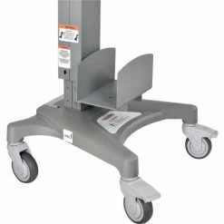 Global Industrial™ Mobile Standing Computer Workstation, Gray -Outlet Desks & Workstations Store 695436 14 1