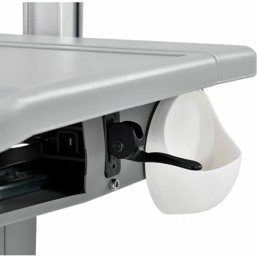 Global Industrial Mobile Sit-Stand Computer Workstation, Gray 16 Global Industrial Mobile Sit-Stand Computer Workstation, Gray - Image 16