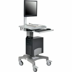 Global Industrial Mobile Sit-Stand Computer Workstation, Gray 50 Global Industrial Mobile Sit-Stand Computer Workstation, Gray -Outlet Desks & Workstations Store 695436 17