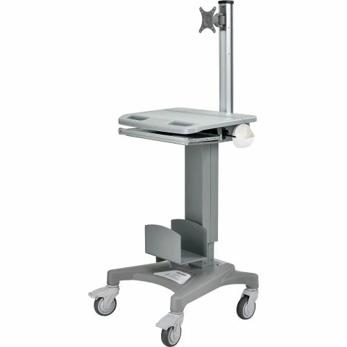 Global Industrial Mobile Sit-Stand Computer Workstation, Gray 20 Global Industrial Mobile Sit-Stand Computer Workstation, Gray - Image 20