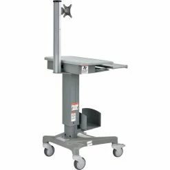 Global Industrial Mobile Sit-Stand Computer Workstation, Gray 53 Global Industrial Mobile Sit-Stand Computer Workstation, Gray -Outlet Desks & Workstations Store 695436 20