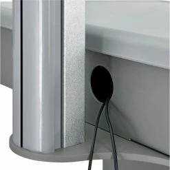 Global Industrial™ Mobile Standing Computer Workstation, Gray -Outlet Desks & Workstations Store 695436 22 1