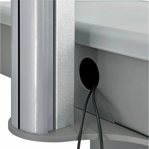 Global Industrial Mobile Sit-Stand Computer Workstation, Gray 23 Global Industrial Mobile Sit-Stand Computer Workstation, Gray - Image 23