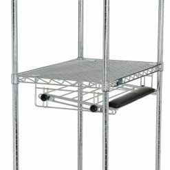 Nexel 4-Shelf Mobile Wire Computer Workstation with Keyboard Tray, 30"W x 18"D x 79"H, Chrome 6 Nexel 4-Shelf Mobile Wire Computer Workstation with Keyboard Tray, 30"W x 18"D x 79"H, Chrome -Outlet Desks & Workstations Store 695440 04 1