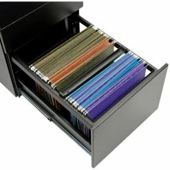 Interion By Global Industrial Interion® 3 Drawer Low File Cabinet - Black -Outlet Desks & Workstations Store 695450 02