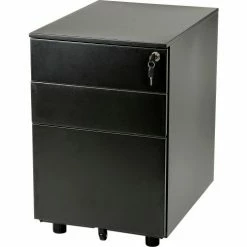Interion By Global Industrial Interion® 3 Drawer Low File Cabinet - Black -Outlet Desks & Workstations Store 695450 05