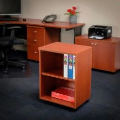 Interion By Global Industrial Interion® 20" Under Desk Storage Cabinet - Cherry -Outlet Desks & Workstations Store 695516 10