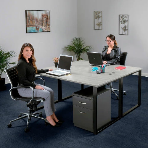 Interion By Global Industrial Interion® Open Plan Office Desk - 72"W x 24"D x 29"H - Gray Top with Black Legs 16 Interion By Global Industrial Interion® Open Plan Office Desk - 72"W x 24"D x 29"H - Gray Top with Black Legs - Image 16