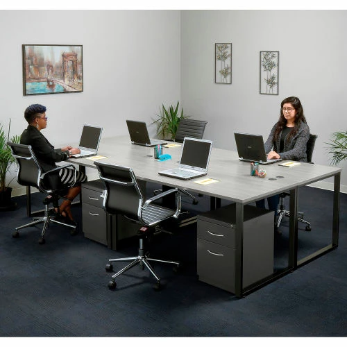 Interion By Global Industrial Interion® Open Plan Standing Height Desk - 60"W x 30"D x 40"H - Gray Top with Black Legs 15 Interion By Global Industrial Interion® Open Plan Standing Height Desk - 60"W x 30"D x 40"H - Gray Top with Black Legs - Image 15