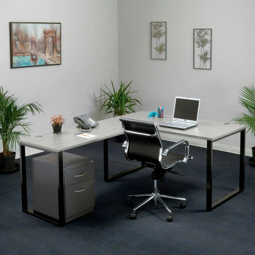 Interion By Global Industrial Interion® Open Plan Standing Height Desk - 60"W x 30"D x 40"H - Gray Top with Black Legs 17 Interion By Global Industrial Interion® Open Plan Standing Height Desk - 60"W x 30"D x 40"H - Gray Top with Black Legs - Image 17