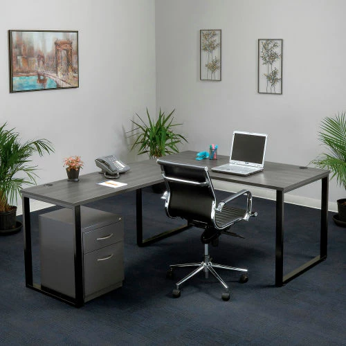 Interion By Global Industrial Interion® 2 Drawer Box/File Pedestal - 21-3/4"H - Charcoal 12 Interion By Global Industrial Interion® 2 Drawer Box/File Pedestal - 21-3/4"H - Charcoal - Image 12