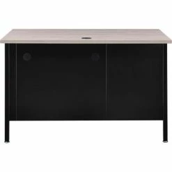 Interion By Global Industrial Interion® Steel Teachers Desk 48x30 - Gray Top with Black Frame -Outlet Desks & Workstations Store 695631GY 14