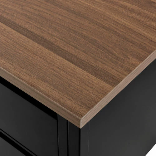 Interion By Global Industrial Interion® Steel Teachers Desk, 60"W x 30"D, Walnut Top with Black Frame 9 Interion By Global Industrial Interion® Steel Teachers Desk, 60"W x 30"D, Walnut Top with Black Frame - Image 9