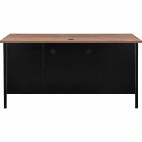 Interion By Global Industrial Interion® Steel Teachers Desk, 60"W x 30"D, Walnut Top with Black Frame 12 Interion By Global Industrial Interion® Steel Teachers Desk, 60"W x 30"D, Walnut Top with Black Frame - Image 12