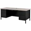 Interion By Global Industrial Interion® Steel Teachers Desk 72x30 - Gray Top with Black Frame