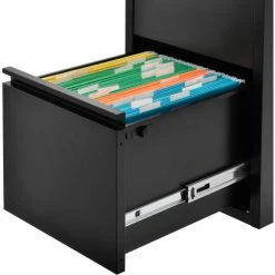 Interion By Global Industrial Interion® Steel Teachers Desk 72x30 - Gray Top with Black Frame -Outlet Desks & Workstations Store 695633GY 04