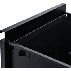 Interion By Global Industrial Interion® Steel Teachers Desk 72x30 - Gray Top with Black Frame -Outlet Desks & Workstations Store 695633GY 07