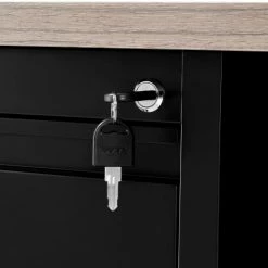 Interion By Global Industrial Interion® Steel Teachers Desk 72x30 - Gray Top with Black Frame -Outlet Desks & Workstations Store 695633GY 09