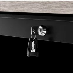 Interion By Global Industrial Interion® Steel Teachers Desk 72x30 - Gray Top with Black Frame -Outlet Desks & Workstations Store 695633GY 10