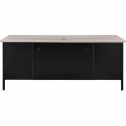 Interion By Global Industrial Interion® Steel Teachers Desk 72x30 - Gray Top with Black Frame -Outlet Desks & Workstations Store 695633GY 14