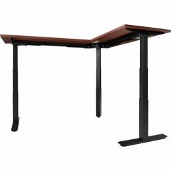 Interion By Global Industrial Interion® L-Shaped Electric Height Adjustable Desk, 72"W x 24"D, Mahogany W/ Black Base 12 Interion By Global Industrial Interion® L-Shaped Electric Height Adjustable Desk, 72"W x 24"D, Mahogany W/ Black Base -Outlet Desks & Workstations Store 695777LMH 03 1