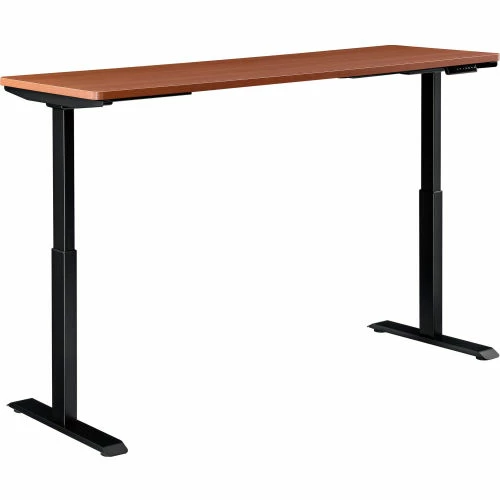 Interion By Global Industrial Interion® Electric Height Adjustable Desk, 72"W x 30"D, Cherry W/ Black Base 1 Interion By Global Industrial Interion® Electric Height Adjustable Desk, 72"W x 30"D, Cherry W/ Black Base