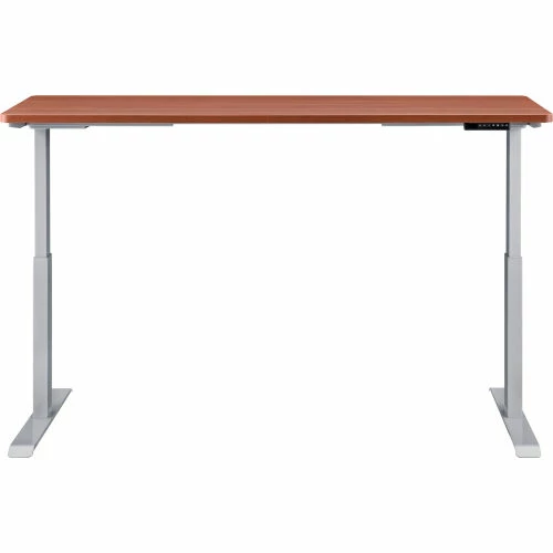 Interion By Global Industrial Interion® Electric Height Adjustable Desk, 72"W x 30"D, Cherry W/ Gray Base 3 Interion By Global Industrial Interion® Electric Height Adjustable Desk, 72"W x 30"D, Cherry W/ Gray Base - Image 3