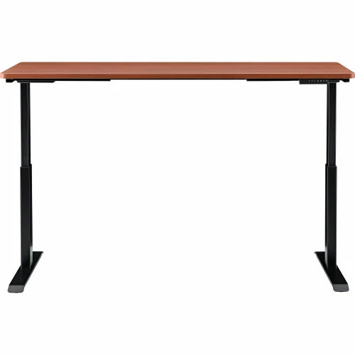 Interion By Global Industrial Interion® Electric Height Adjustable Desk, 72"W x 30"D, Cherry W/ Black Base 3 Interion By Global Industrial Interion® Electric Height Adjustable Desk, 72"W x 30"D, Cherry W/ Black Base - Image 3