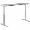 Interion By Global Industrial Interion® Electric Height Adjustable Desk, 72"W x 30"D, Gray W/ Gray Base