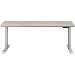 Interion By Global Industrial Interion® Electric Height Adjustable Desk, 72"W x 30"D, Gray W/ Gray Base -Outlet Desks & Workstations Store 695778GYGY 03