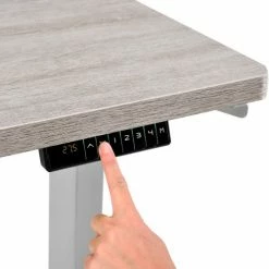 Interion By Global Industrial Interion® Electric Height Adjustable Desk, 72"W x 30"D, Gray W/ Gray Base -Outlet Desks & Workstations Store 695778GYGY 04