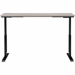 Interion By Global Industrial Interion® Electric Height Adjustable Desk, 72"W x 30"D, Gray W/ Black Base -Outlet Desks & Workstations Store 695778GY 02
