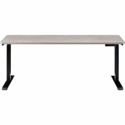 Interion By Global Industrial Interion® Electric Height Adjustable Desk, 72"W x 30"D, Gray W/ Black Base -Outlet Desks & Workstations Store 695778GY 03