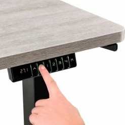 Interion By Global Industrial Interion® Electric Height Adjustable Desk, 72"W x 30"D, Gray W/ Black Base -Outlet Desks & Workstations Store 695778GY 04