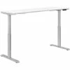 Interion By Global Industrial Interion® Electric Height Adjustable Desk, 72"W x 30"D, White W/ Gray Base