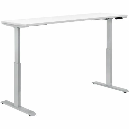Interion By Global Industrial Interion® Electric Height Adjustable Desk, 72"W x 24"D, White W/ Gray Base 1 Interion By Global Industrial Interion® Electric Height Adjustable Desk, 72"W x 24"D, White W/ Gray Base