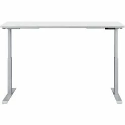 Interion By Global Industrial Interion® Electric Height Adjustable Desk, 72"W x 30"D, White W/ Gray Base -Outlet Desks & Workstations Store 695778WHGY 02 1