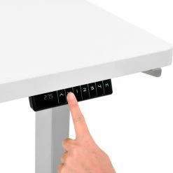 Interion By Global Industrial Interion® Electric Height Adjustable Desk, 72"W x 30"D, White W/ Gray Base -Outlet Desks & Workstations Store 695778WHGY 04 1