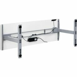Interion By Global Industrial Interion® Electric Height Adjustable Desk, 72"W x 30"D, White W/ Gray Base -Outlet Desks & Workstations Store 695778WHGY 06 1