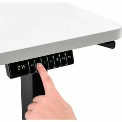 Interion By Global Industrial Interion® Electric Height Adjustable Desk, 72"W x 30"D, White W/ Black Base -Outlet Desks & Workstations Store 695778WH 04