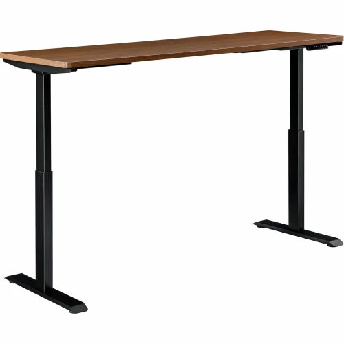 Interion By Global Industrial Interion® Electric Height Adjustable Desk, 72"W x 30"D, Walnut W/ Black Base 1 Interion By Global Industrial Interion® Electric Height Adjustable Desk, 72"W x 30"D, Walnut W/ Black Base