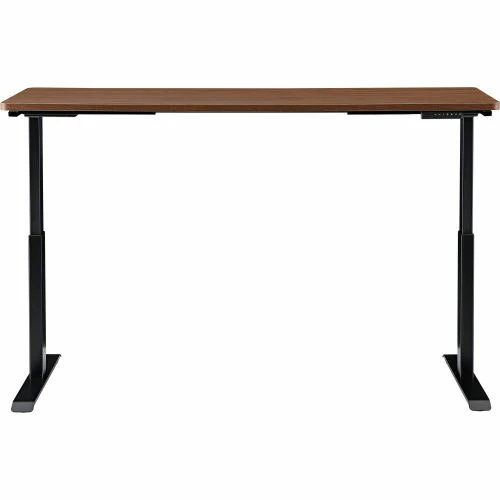 Interion By Global Industrial Interion® Electric Height Adjustable Desk, 72"W x 30"D, Walnut W/ Black Base 3 Interion By Global Industrial Interion® Electric Height Adjustable Desk, 72"W x 30"D, Walnut W/ Black Base - Image 3