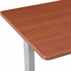 Interion By Global Industrial Interion® Electric Height Adjustable Desk, 48"W x 30"D, Cherry W/ Gray Base -Outlet Desks & Workstations Store 695780CHGY 07 1