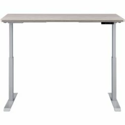 Interion By Global Industrial Interion® Electric Height Adjustable Desk, 48"W x 30"D, Gray W/ Gray Base -Outlet Desks & Workstations Store 695780GYGY 02 1